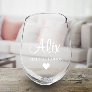 Vidros de vinho Stemless do partido nupcial da