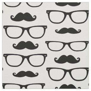 Vidros do hipster e tecido do bigode