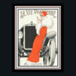 Vie Parisienne Art Deco Poster 12x16<br><div class="desc">Poster de "Rapariga com Espelho" de La Vie Parisienne Cobrir. 12x16</div>
