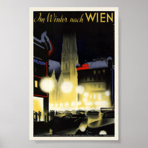 Viena Áustria, Poster vintage 1937