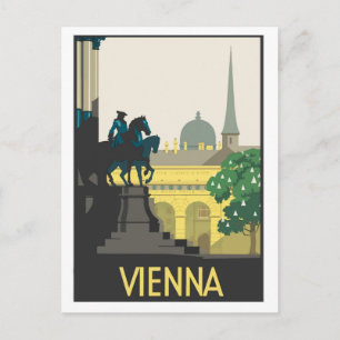 Viena, ilustração, cartão postal de viagem vintage