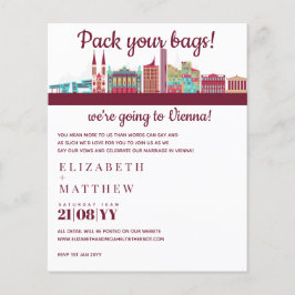 VIENNA Skyline Wedation Invitation Orçamento desen
