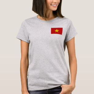 Vietnã Bandeira e Mapear T-Shirt