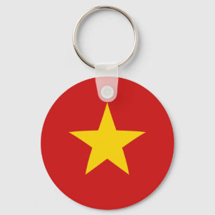 Vietnam Fisheye Flag Chaveiro