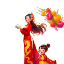 Vietnamita Ano Novo 2024 Arte Acrílica