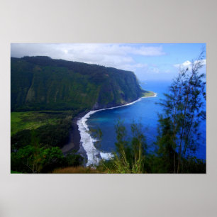 Vigia do vale de Waipio, Havaí, impressão