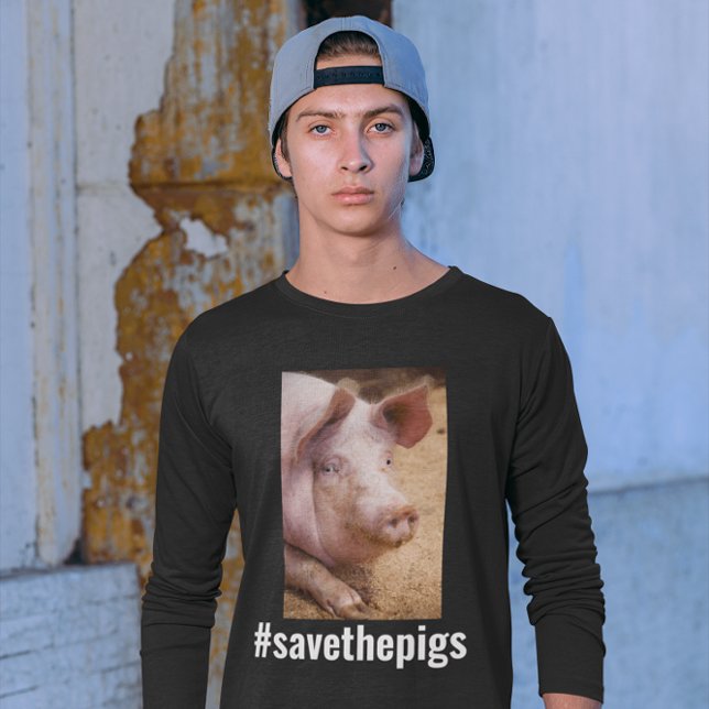VIGILAS DE SUÍNOS, VEGAN SALVA AS CAMISETAS DE SUÍ (Criador carregado)