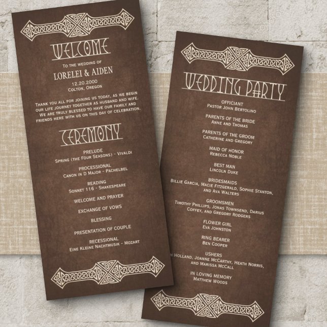 Viking Celtic Gamer Wedding Program (Criador carregado)