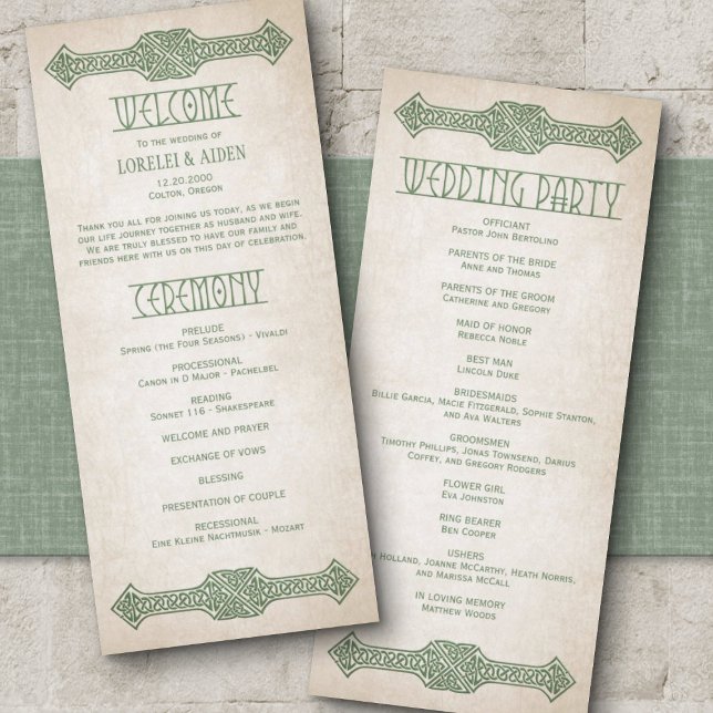 Viking Celtic Gamer Wedding Program (Criador carregado)