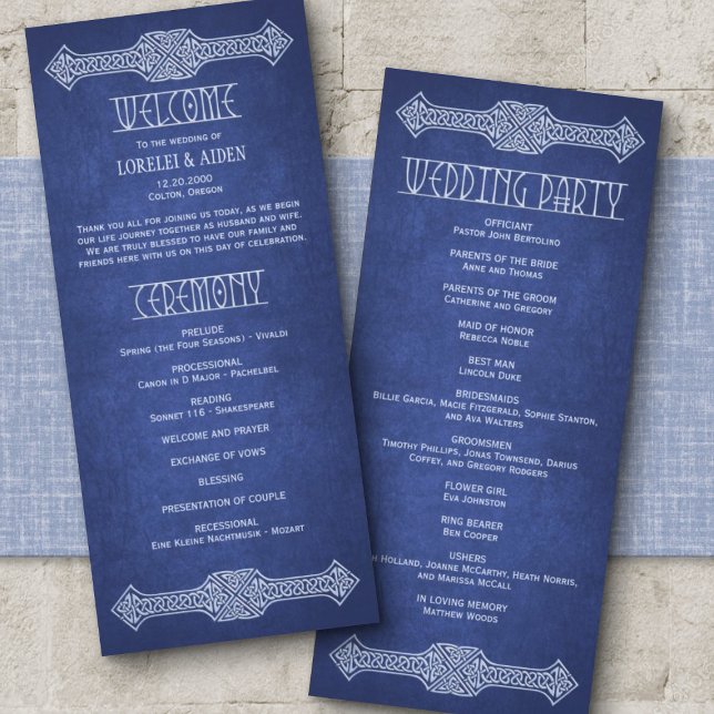 Viking Celtic Gamer Wedding Program (Criador carregado)