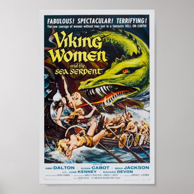 Viking Women and Sea Serpent Movie Poster (Frente)