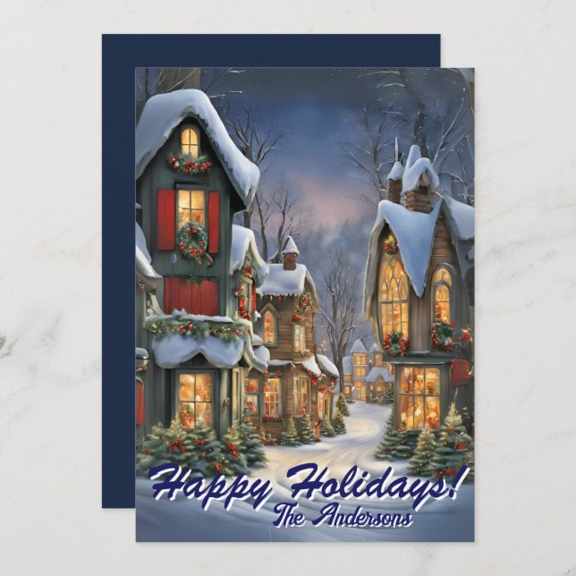 Vila Natal 7, Férias Felizes, Cartão de Natal (Frente/Verso)