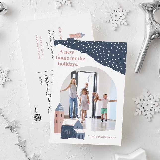 Vila Snowy | Anúncio de mudança de feriado fotográ (Criador carregado)