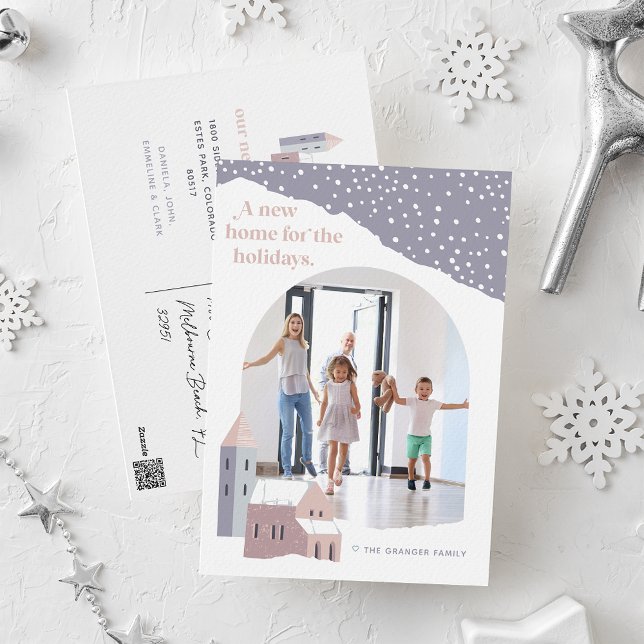 Vila Snowy | Anúncio de mudança de feriado fotográ (Criador carregado)