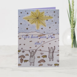 Vimos a estrela dele! Cartão de Natal