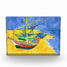 Vincent van Gogh Boats em Saintes-Marie watercol