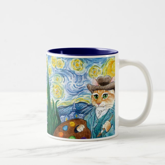 Vincent van Gogh, caneca da paródia da noite (Direita)