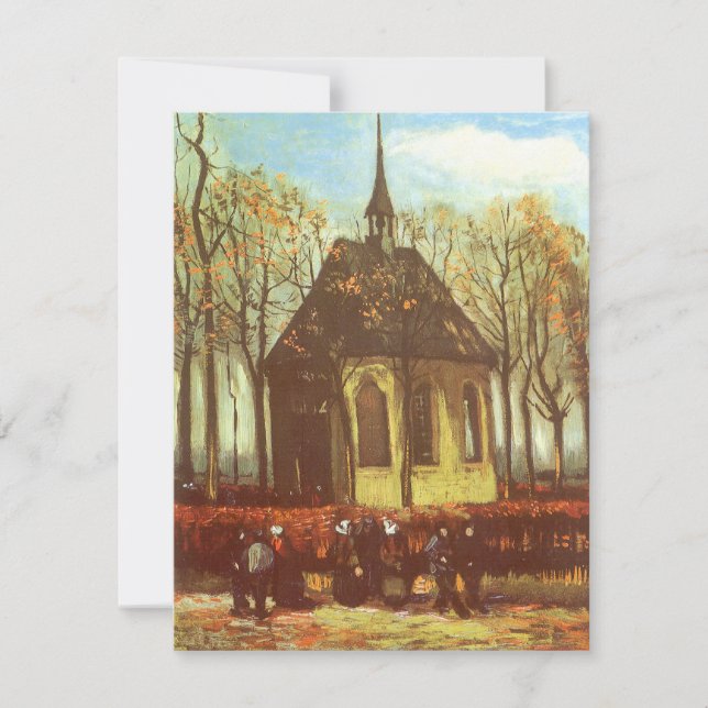 Vincent van Gogh - Capela em Nuenen, Fieis (Frente)