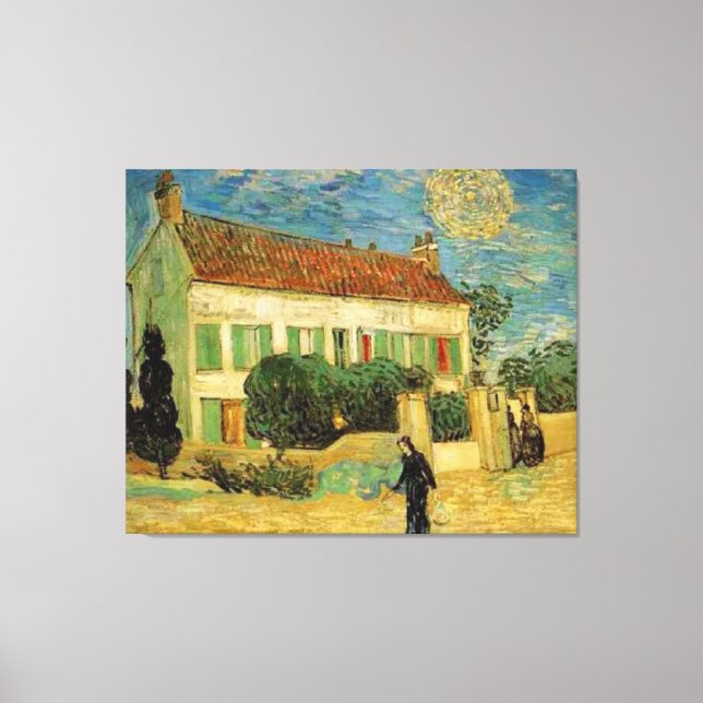 VINCENT VAN GOGH - CASA BRANCA NA CANVAS DA NOITE (Frente)