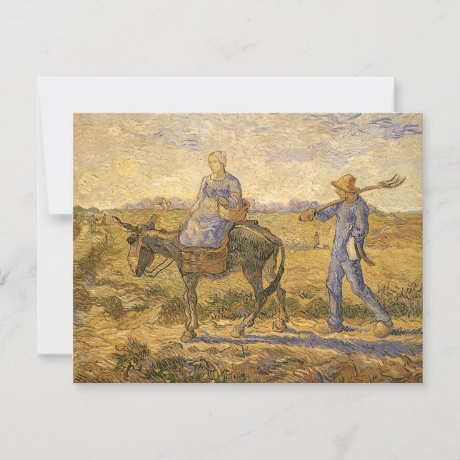 Vincent van Gogh - Casal de Camponeses Indo Trabal (Frente)