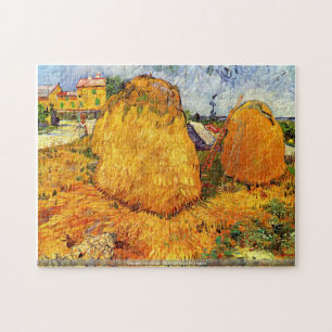 Vincent van Gogh - monte de feno no quebra-cabeça