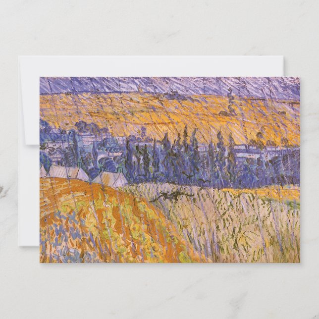 Vincent van Gogh - Paisagem em Auvers na Chuva (Frente)