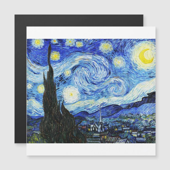 Vincent Van Gogh, pintura A Noite Estrelada (Frente/Verso)