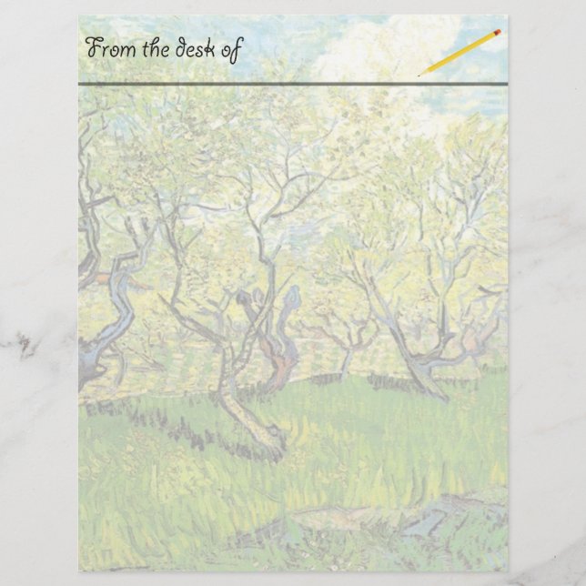 Vincent van Gogh,Pomar em Flor (Frente)