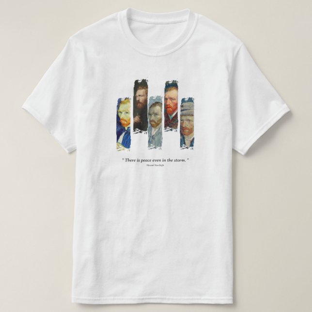 Vincent Van Gogh portrait and qoute T-Shirt (Frente do Design)