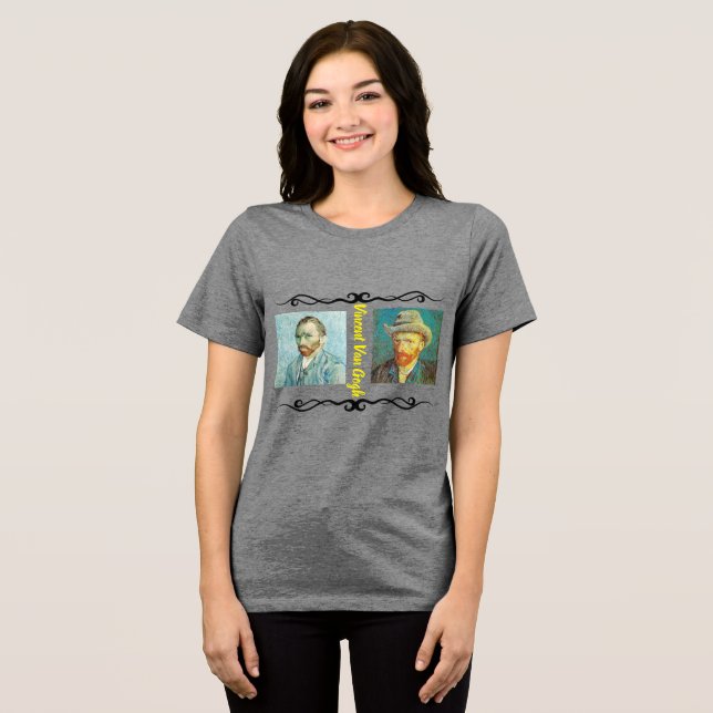 Vincent Van Gogh - retratos T-shirt (Frente Completa)