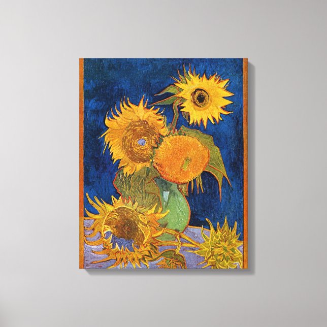 Vincent Van Gogh Seis Canvas Girassóis (Frente)