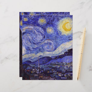 Vincent Van Gogh Starry Night Scrapbook Paper