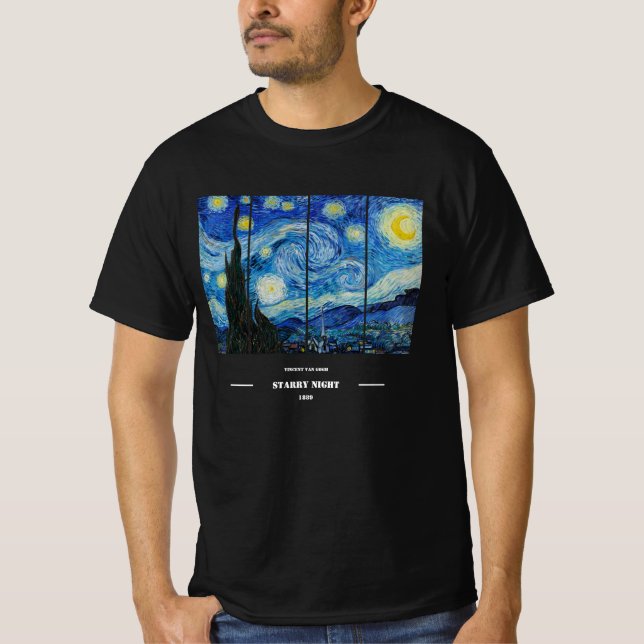 Vincent Van Gogh Starry Night T-Shirt (Frente)