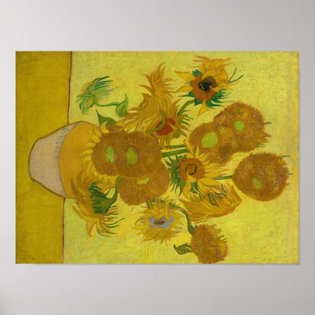Vincent Van Gogh Sunflower Poster Impressão (Frente)