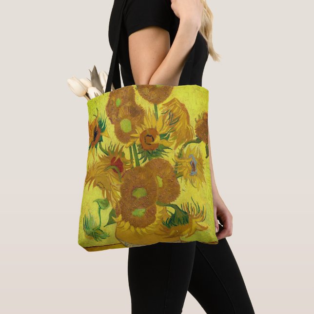 Vincent Van Gogh Sunflower Tote Bag (Close Up)