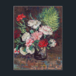 Vincent van Gogh Vase com cartão postal dos cravos<br><div class="desc">Celebrar a beleza da arte com nosso Vincent van Gogh Vase com Carnações Postcard! Este cartão-postal impressionante apresenta uma reprodução vibrante da pintura icônica de Van Gogh, mostrando uma bela disposição de cravos num vaso clássico. Perfeito para amantes da arte, este cartão postal faz um cartão de saudação maravilhoso, um...</div>