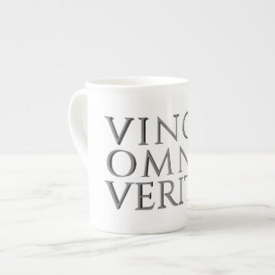 VINCIT OMNIA VERITAS - Caneca chinesa de osso clar