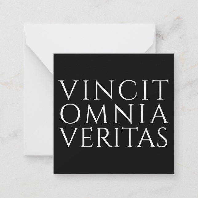 VINCIT OMNIA VERITAS - Cartão de Nota Leve (Frente)