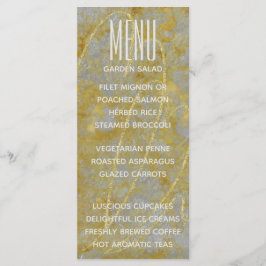 Vinculação prata de menu de casamento