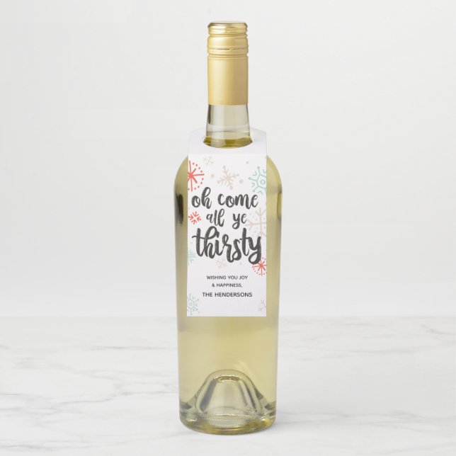 Vinde todos vós Sedentos Etiqueta de Garrafa de Na (Na garrafa)