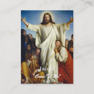 "Vindo a mim" cartão de visita feito sob encomenda