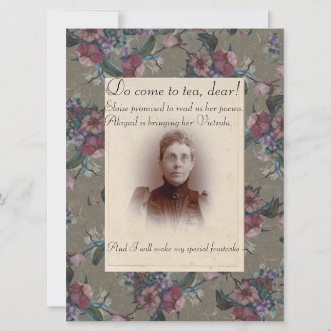 Vindo ao chá, caro - convite de festas (Frente)