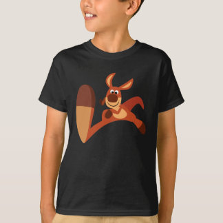 "Vindo!" Caricatura Bela Canguru Crianças Camisa