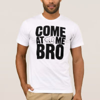 Vindo em mim letras pretas de Bro com camisa do