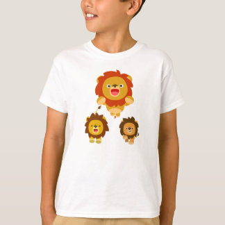 "Vindo!" Três Bons Cartoons Leões Crianças T-Shirt