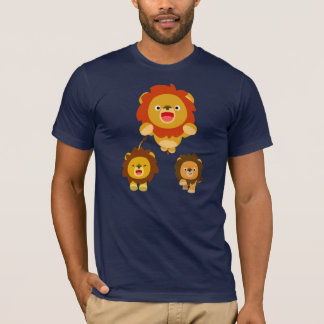 "Vindo!" Três Cartoons Bonitos Leões T-Shirt