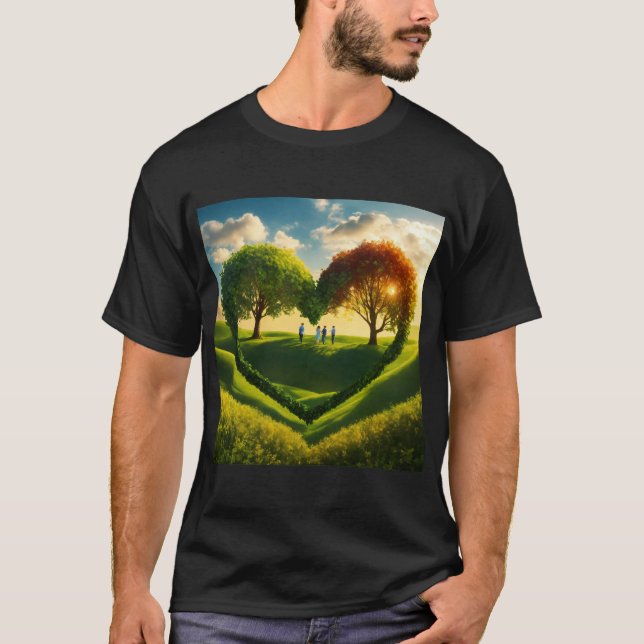 "Vine Heart Greenery T-Shirt (Frente)