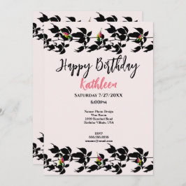 VINE ROSEBUD FOTO FELIZ CARTÃO DE VERDADE DE ANIVE