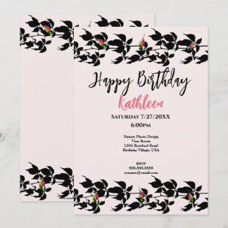 VINE ROSEBUD FOTO FELIZ CARTÃO DE VERDADE DE ANIVE