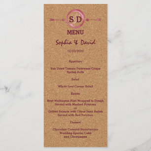Vineyard Cork Stain Red Wine Menu Casamento